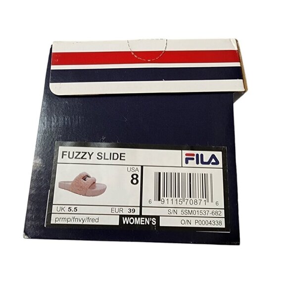 Fila Fuzzy Drifter Womens Slide Sandals Size 8 (Run‎ Big - Picture 10 of 11